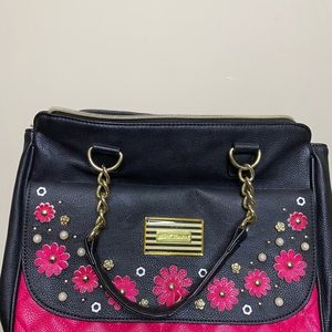 Pink And Black Betsey Johnson Bag